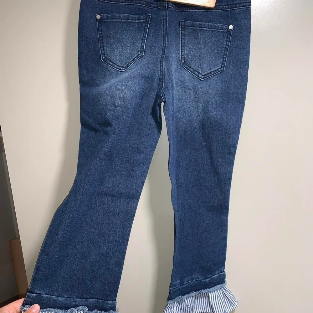 Girls size 12 children's jeans #childrens #girls #size12 Blue denim ruffle